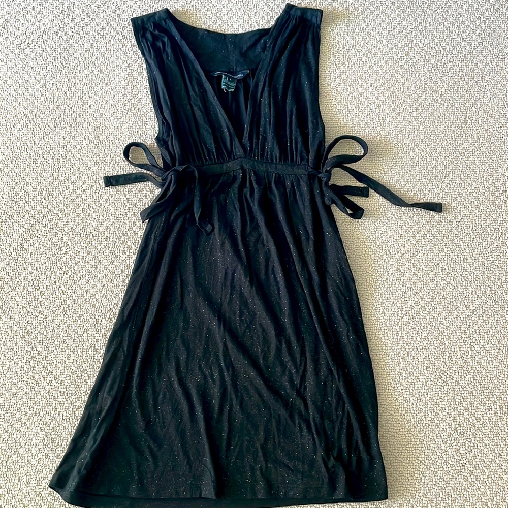 French connection size 8 dress in black with silver glitter